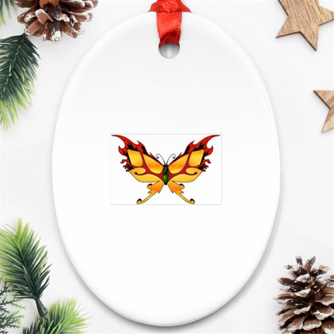 tgoldenbutterfly Oval Ornament (Two Sides) from ArtsNow.com Front