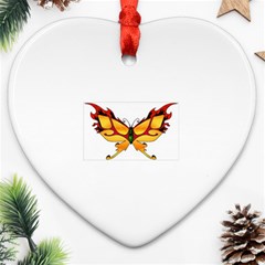 tgoldenbutterfly Heart Ornament (Two Sides) from ArtsNow.com Front