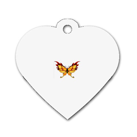 tgoldenbutterfly Dog Tag Heart (One Side) from ArtsNow.com Front