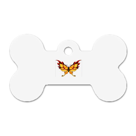 tgoldenbutterfly Dog Tag Bone (Two Sides) from ArtsNow.com Front
