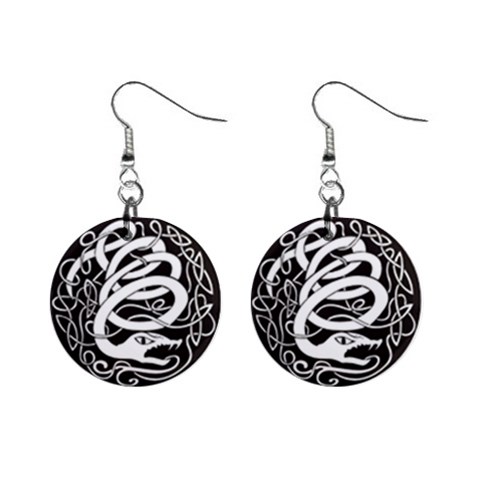 snake8808 1  Button Earrings from ArtsNow.com Front