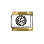 snake8808 Gold Trim Italian Charm (9mm)