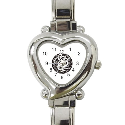 snake8808 Heart Italian Charm Watch from ArtsNow.com Front