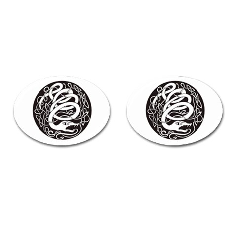 snake8808 Cufflinks (Oval) from ArtsNow.com Front(Pair)