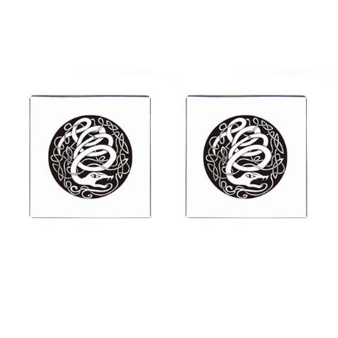 snake8808 Cufflinks (Square) from ArtsNow.com Front(Pair)