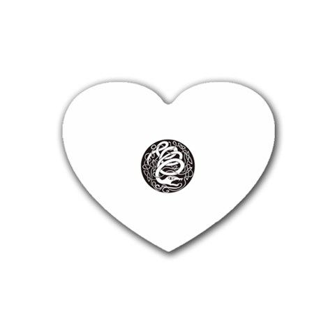 snake8808 Rubber Coaster (Heart) from ArtsNow.com Front