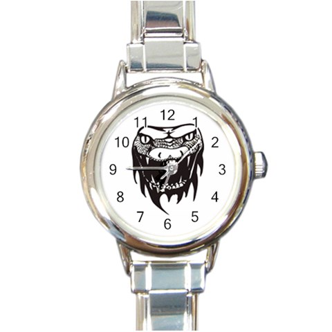 snake3087 Round Italian Charm Watch from ArtsNow.com Front