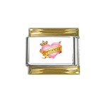 3-556882-0-2-1 Gold Trim Italian Charm (9mm)