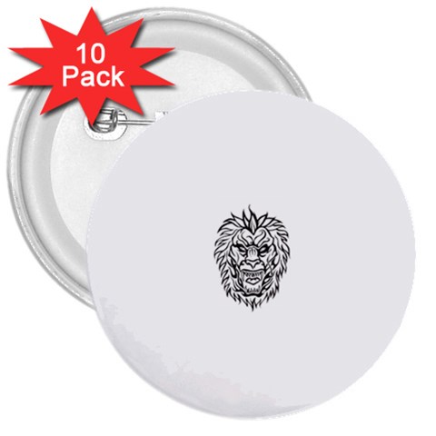 lion15298 3  Button (10 pack) from ArtsNow.com Front
