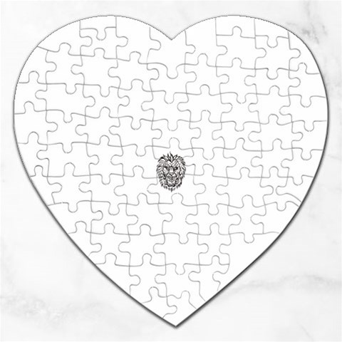 lion15298 Jigsaw Puzzle (Heart) from ArtsNow.com Front
