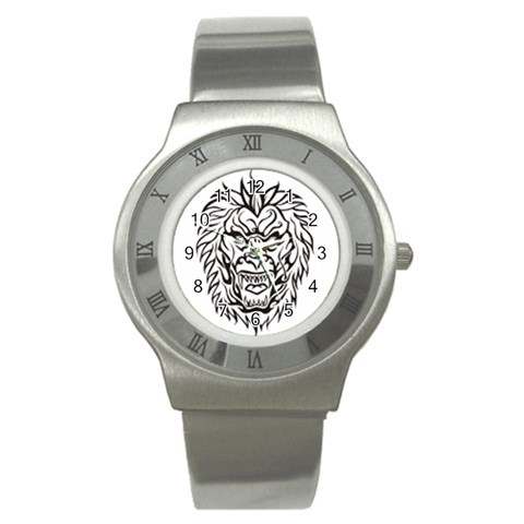 lion15298 Stainless Steel Watch from ArtsNow.com Front