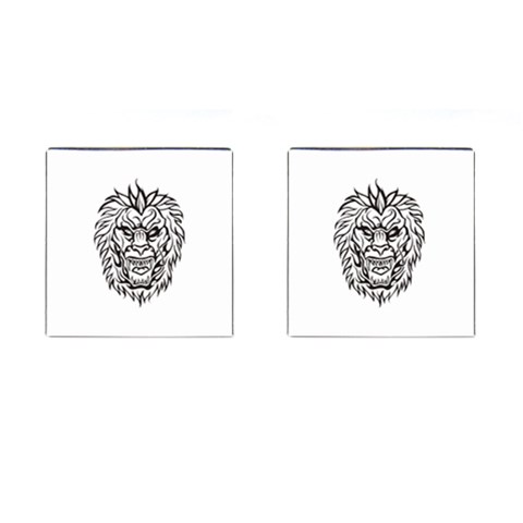 lion15298 Cufflinks (Square) from ArtsNow.com Front(Pair)