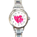 heart9453 Round Italian Charm Watch