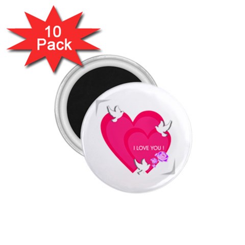 heart9453 1.75  Magnet (10 pack)  from ArtsNow.com Front