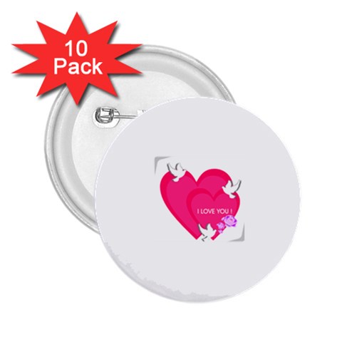 heart9453 2.25  Button (10 pack) from ArtsNow.com Front