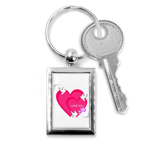 heart9453 Key Chain (Rectangle) from ArtsNow.com Front