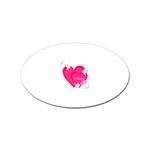 heart9453 Sticker Oval (100 pack)
