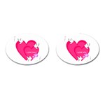 heart9453 Cufflinks (Oval)