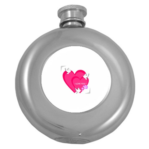 heart9453 Hip Flask (5 oz) from ArtsNow.com Front