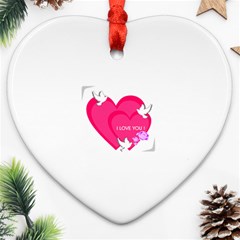 heart9453 Heart Ornament (Two Sides) from ArtsNow.com Front