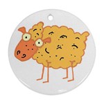 Funky sheep Ornament (Round)