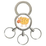 Funky sheep 3-Ring Key Chain