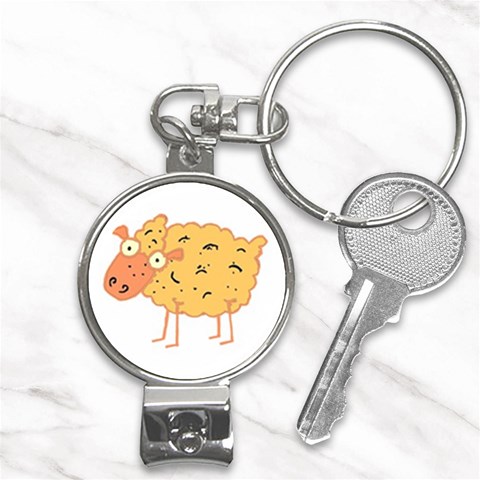 Funky sheep Nail Clippers Key Chain from ArtsNow.com Front