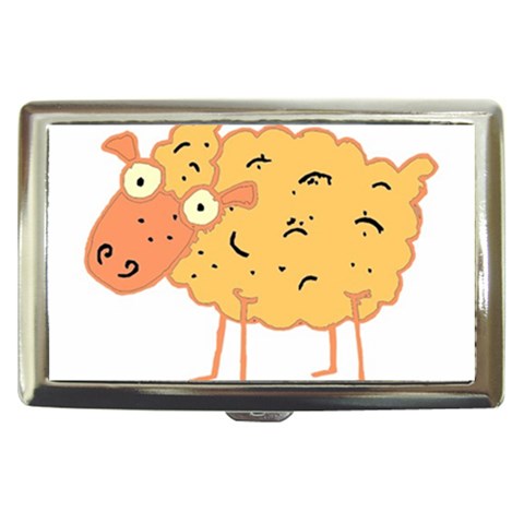 Funky sheep Cigarette Money Case from ArtsNow.com Front