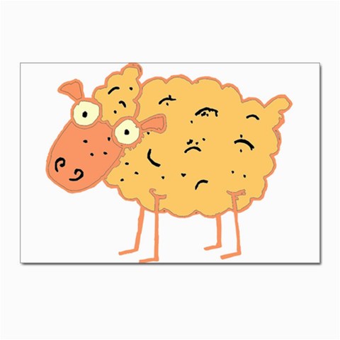 Funky sheep Postcard 4 x 6  (Pkg of 10) from ArtsNow.com Front