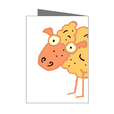 Funky sheep Mini Greeting Card from ArtsNow.com Right