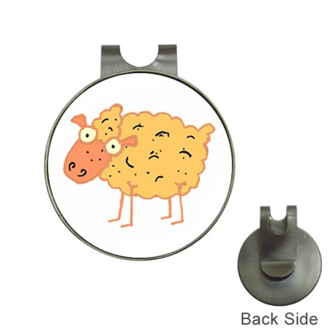 Funky sheep Golf Ball Marker Hat Clip from ArtsNow.com Front