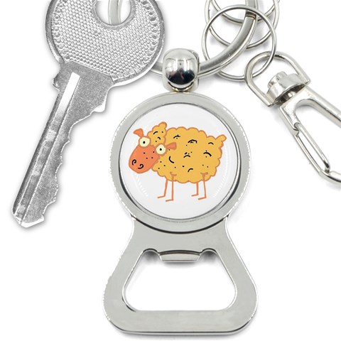 Funky sheep Bottle Opener Key Chain from ArtsNow.com Front