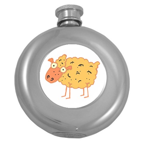 Funky sheep Hip Flask (5 oz) from ArtsNow.com Front