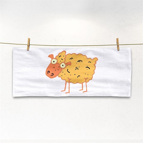 Funky sheep Hand Towel from ArtsNow.com Front