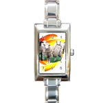 Flock Rectangular Italian Charm Watch