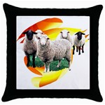 Flock Throw Pillow Case (Black)