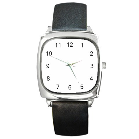 Drinking giraffe Square Metal Watch from ArtsNow.com Front