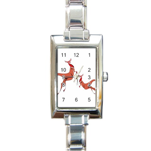 Kangaroo 1 Rectangular Italian Charm Watch from ArtsNow.com Front