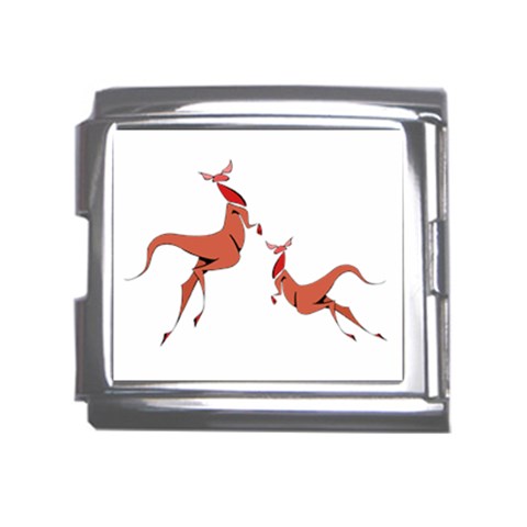 Kangaroo 1 Mega Link Italian Charm (18mm) from ArtsNow.com Front