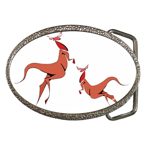 Kangaroo 1 Belt Buckle from ArtsNow.com Front