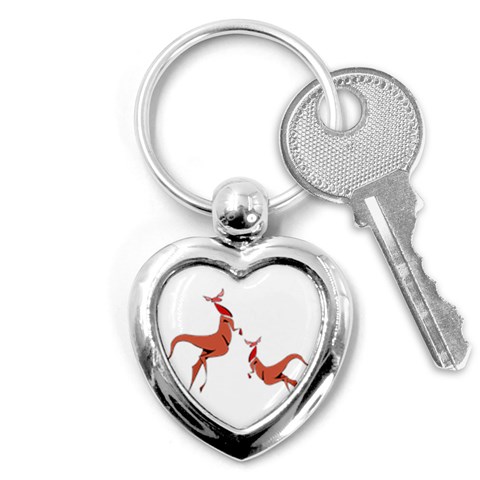 Kangaroo 1 Key Chain (Heart) from ArtsNow.com Front