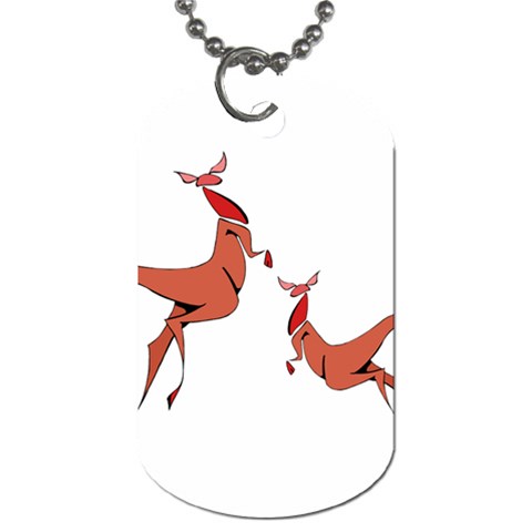 Kangaroo 1 Dog Tag (One Side) from ArtsNow.com Front