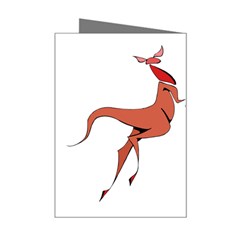 Kangaroo 1 Mini Greeting Card from ArtsNow.com Right