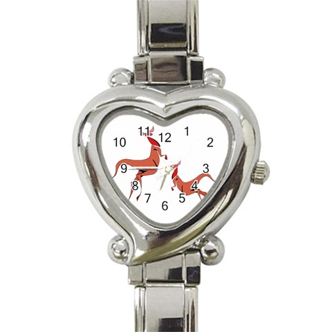 Kangaroo 1 Heart Italian Charm Watch from ArtsNow.com Front
