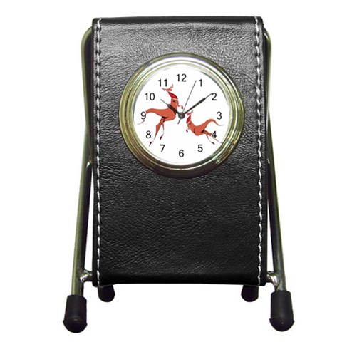 Kangaroo 1 Pen Holder Desk Clock from ArtsNow.com Front