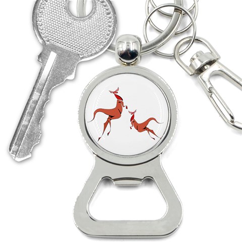 Kangaroo 1 Bottle Opener Key Chain from ArtsNow.com Front