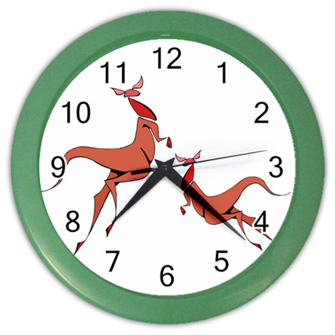 Kangaroo 1 Color Wall Clock from ArtsNow.com Front