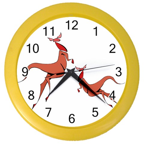 Kangaroo 1 Color Wall Clock from ArtsNow.com Front