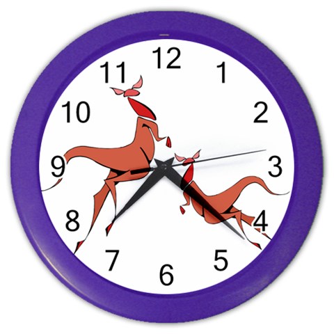 Kangaroo 1 Color Wall Clock from ArtsNow.com Front