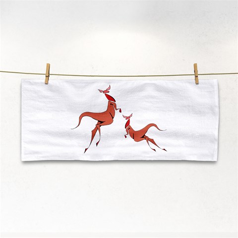 Kangaroo 1 Hand Towel from ArtsNow.com Front